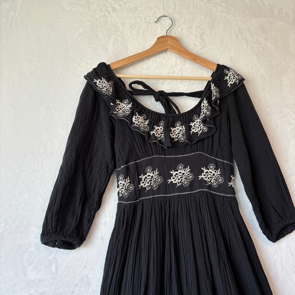Free People black Lovers Lane Maxi Dress XS - Picture 3 of 15